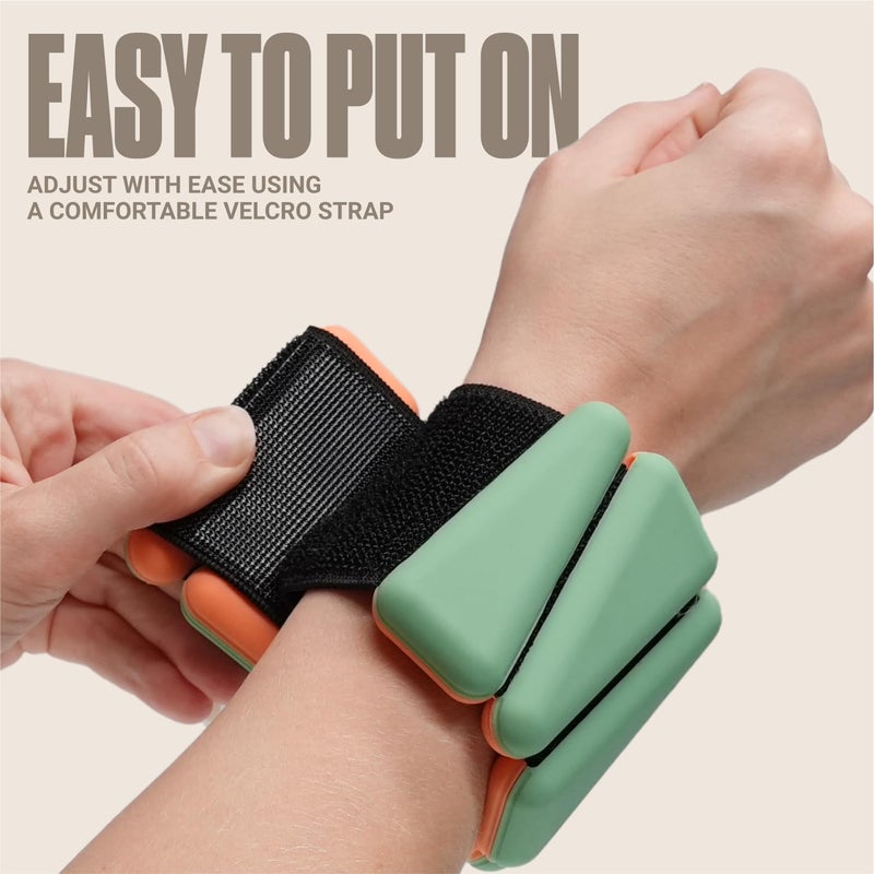 SPORTBIT Wrist and Ankle Weights for Women - Set of 2 (1lb Each) Wearable Ankle & Wrist Weights - Adjustable Leg & Arm Bands  Silicone Weighted Bracelets for Workout  Walking  Running  Yoga  Pilates - Image 3